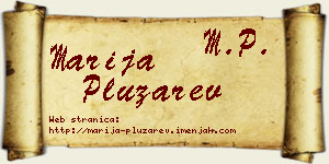 Marija Plužarev vizit kartica